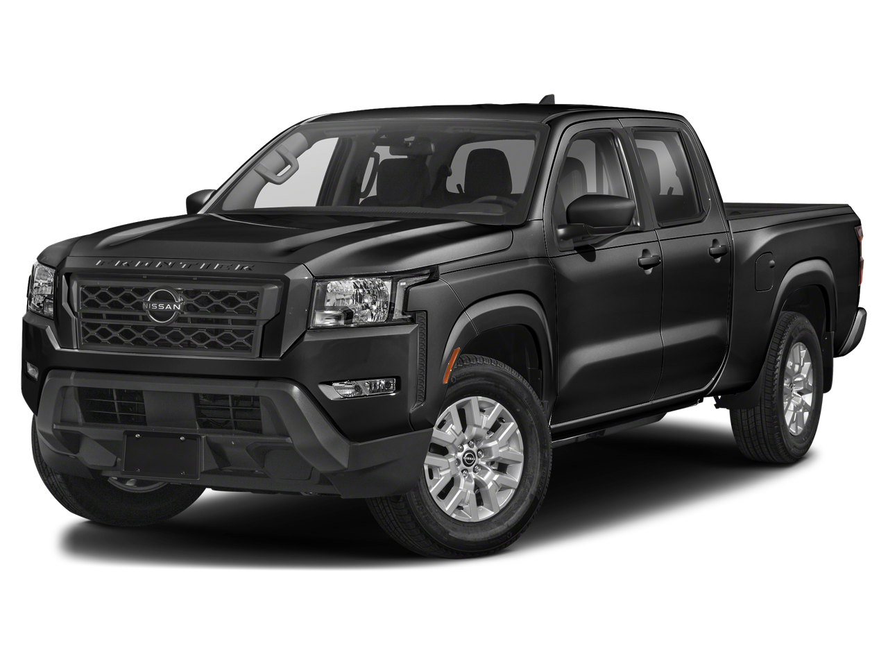 2023 Nissan Frontier SV in Super Black — front three-quarter view