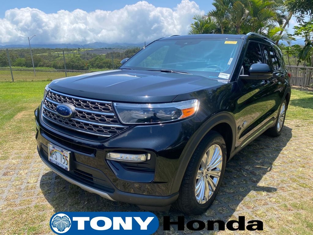 2021 Ford Explorer — rear three-quarter view