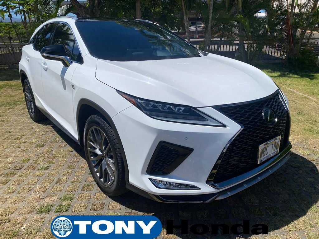 2020 Lexus RX 350 F Sport in White — front three-quarter view