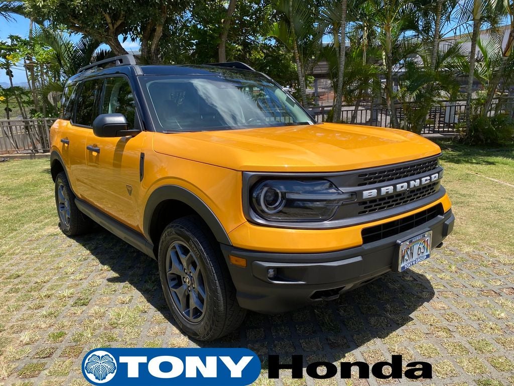2022 Ford Bronco Sport Badlands in Orange Metallic — front three-quarter view