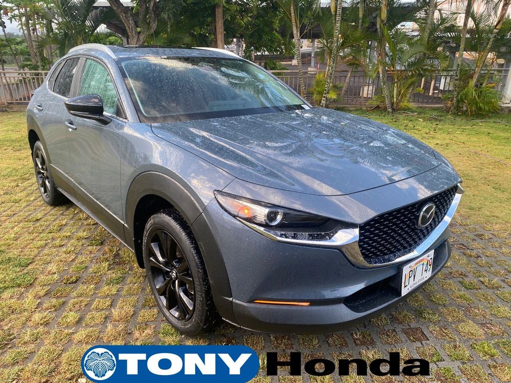 2024 Mazda Mazda CX-30 2.5 S Carbon Edition in Polymetal Gray Metallic — front three-quarter view