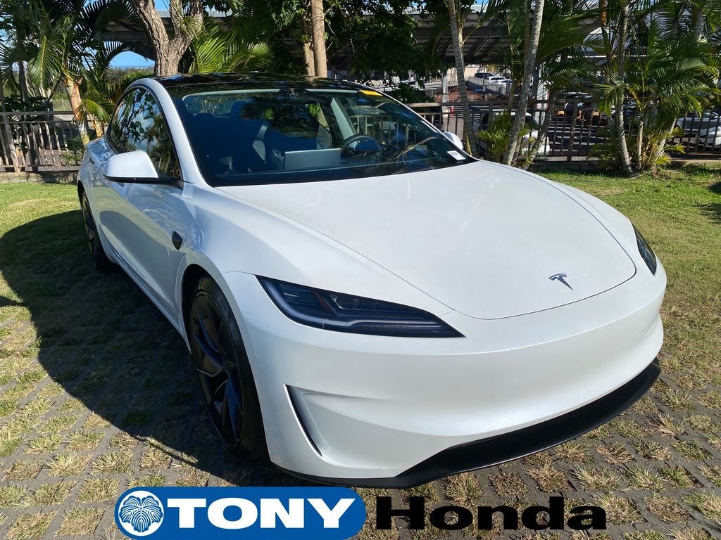 2024 Tesla Model 3 Performance in White — front three-quarter view