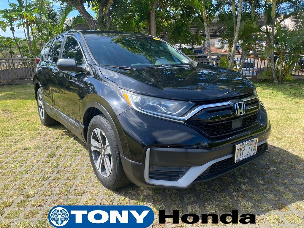 2020 Honda CR-V LX in Black — front three-quarter view