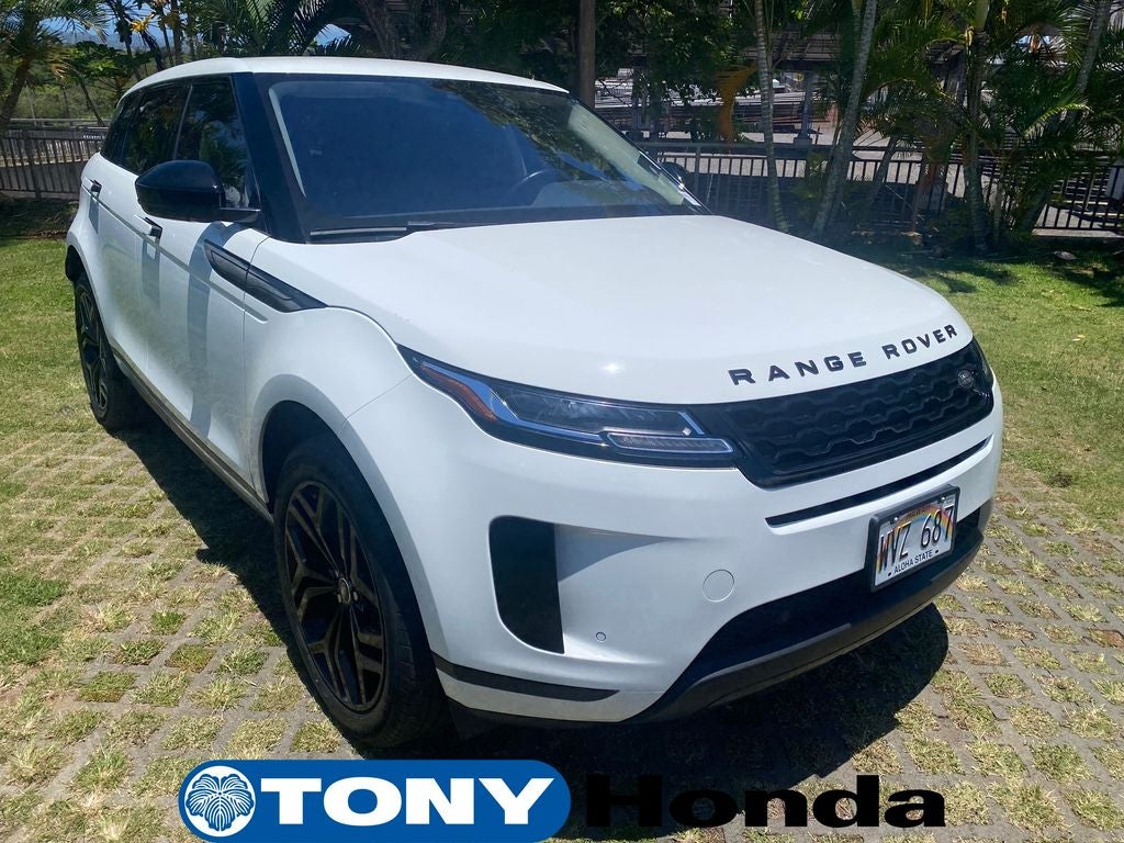 2020 Land Rover Range Rover Evoque S in White — front three-quarter view