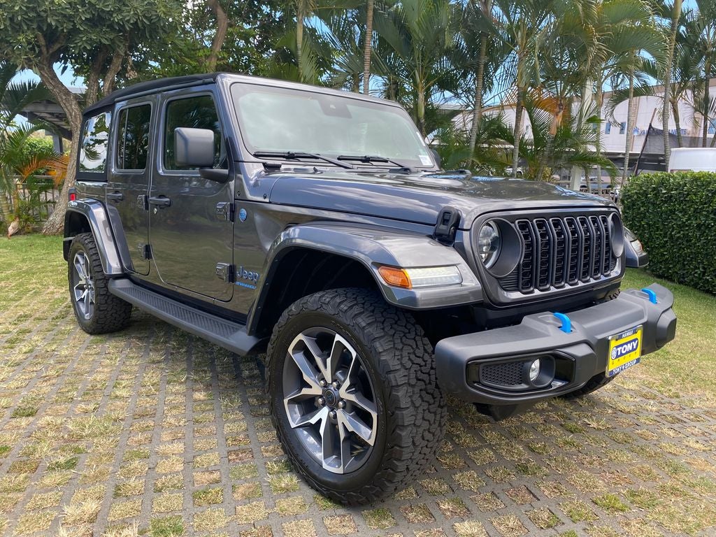 2024 Jeep Wrangler Sport S 4xe in Granite Crystal Metallic Clearcoat — front three-quarter view
