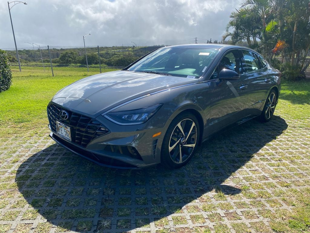 2021 Hyundai Sonata — rear three-quarter view