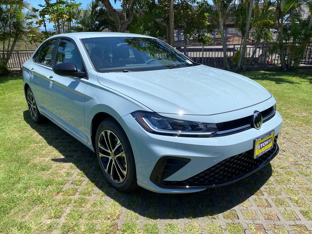 2026 Volkswagen Jetta 1.5T Sport in Monument Gray — front three-quarter view