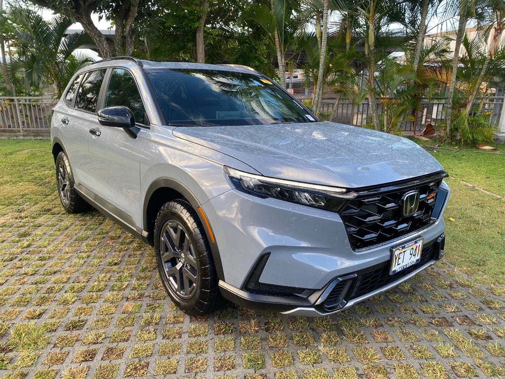 2026 Honda CR-V Hybrid Base in Gray — front three-quarter view